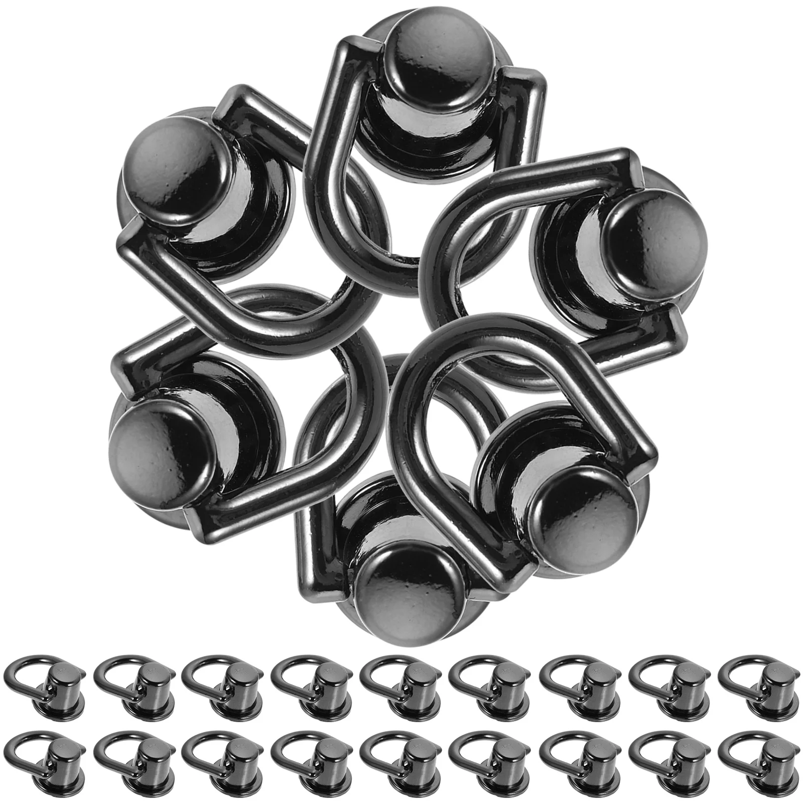

40 Sets Metal Studs Rivets With D Ring Rotatable Screw Nail Rivet For Shoulder Crossbody Bag Craft Accessories Handbag