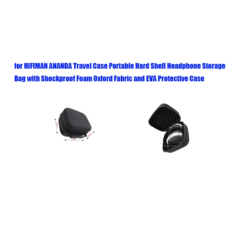 

for HIFIMAN ANANDA Travel Case Portable Hard Shell Headphone Storage Bag with Shockproof Foam Oxford Fabric and EVA Case