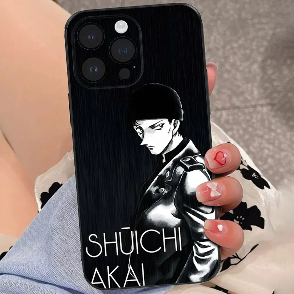 Shuichi A-Akai Phone Case For iPhone 15,14,13,12,11 Plus,Pro,Max,XR,XS,X,7,8 Plus,SE,Mini Soft Black Cover