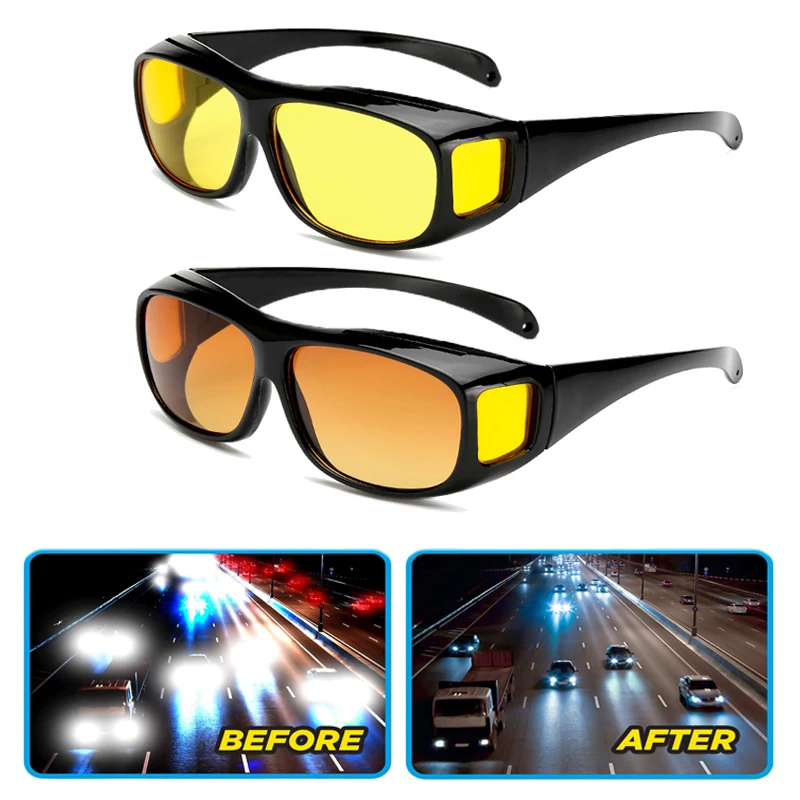 AliExpress NONE Car Night Vision Driving Glasses Anti-Glare Motorcycle Bicycle Driver Goggles UV Protection Sunglasses Eyewear Car Accessries