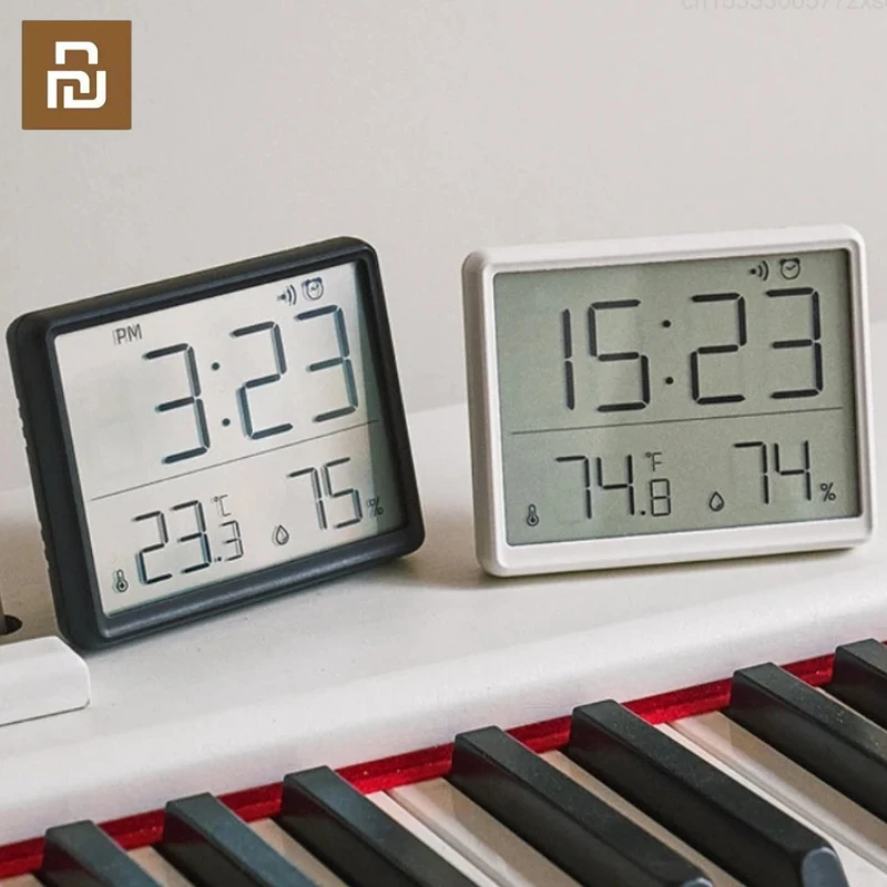 Youpin Çok Fonksiyonlu Termometre Higrometre Otomatik Elektronik Sıcaklık Nem Monitörü İstihbarat Mini Monitör Saat