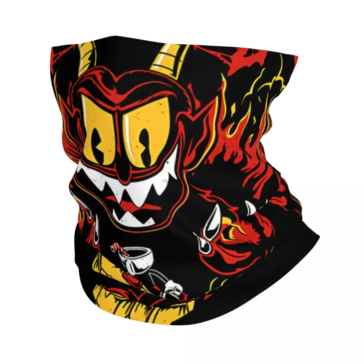 Retro Comic Devil Thin Bandana Neck Gaiter Retro Comic Devil Wrap Scarf Headband Neck Cover