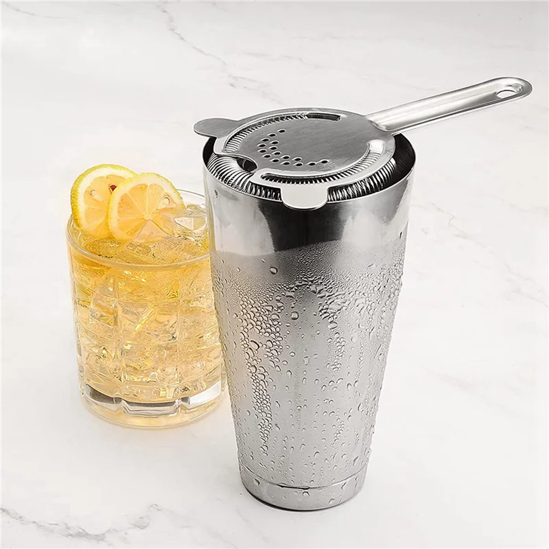 

ABUN-2X Cocktail Shaker, Bar Bartender Shaking Tins Weighted 28Oz Unweighted 18Oz Martini Shakers Stainless Steel