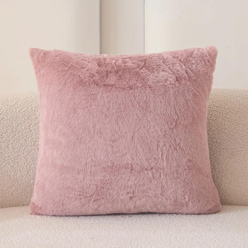 Modern Simple Solid Color Plush Pillow Case Home Decoration Sofa Pillow Cushion Soft Bag Drop Shipping Декоративная Наволочка