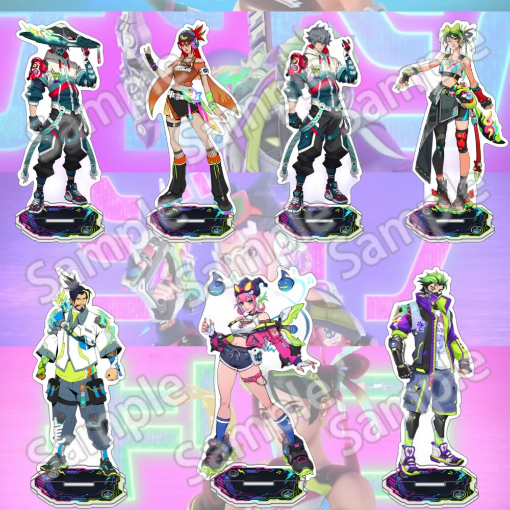Overwatch 2 Game Juno, Kiriko, Hanzo 15cm Acrylic Stand, HD Sandwich Printed Desktop Ornament, Keychain, Gifts for Anime Fans