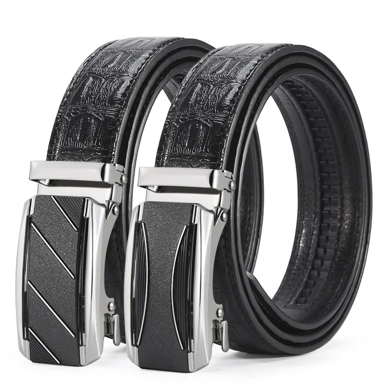 

New Crocodile Patterned PU Leather Belt For Men's Business And Leisure High-Quality Travel And Commuting Automatic Buckle Belt