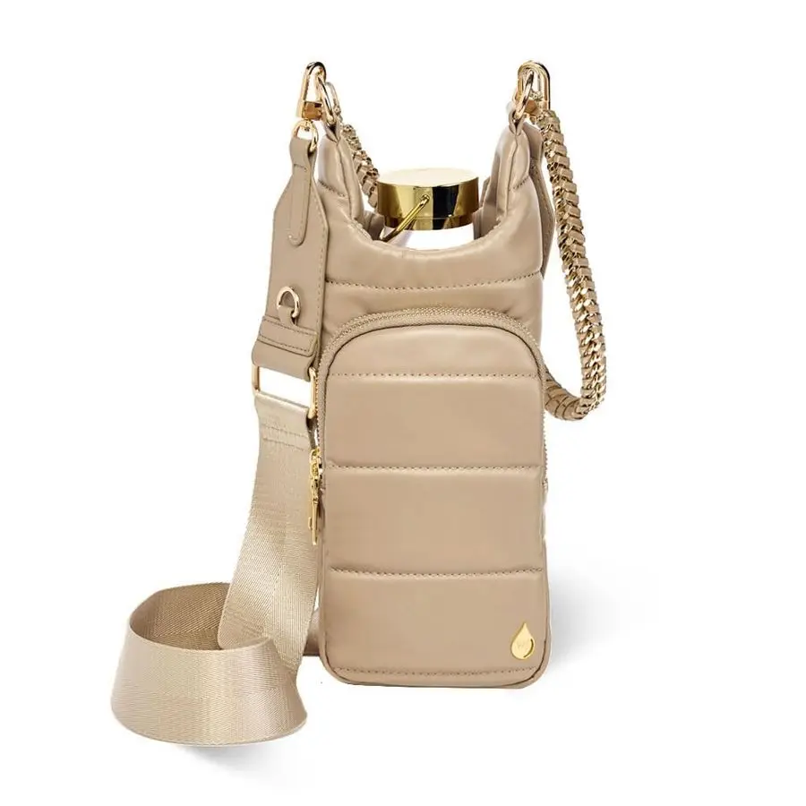 

Роскошная сумка HydroBag из веганской кожи, Oprahs Favorite Things 2024, держатель для бутылки с водой с 2 ремнями