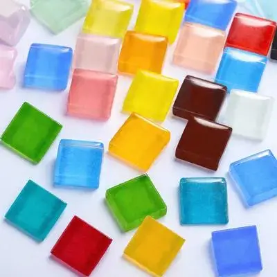 

1200 шт. хрустальных стеклянных плиток с плоским основанием, однотонные, для мозаики, рукоделия и DIY-проектов, в ассортименте