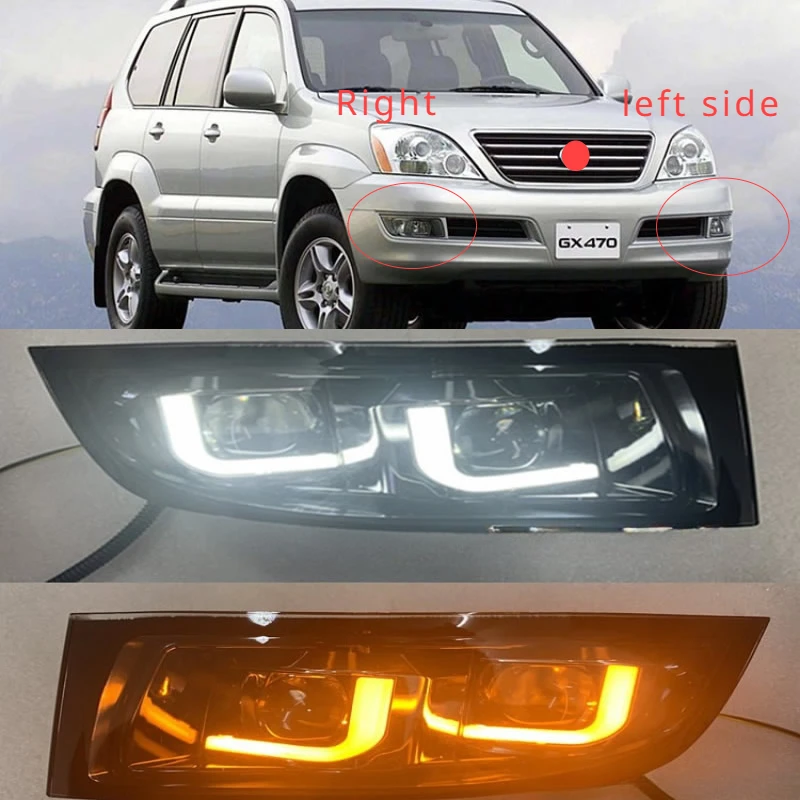 For Lexus GX470 2003-2009 LED Auto Parts Fog Light Assembly Turn Signal Light Headlight CYGNUS