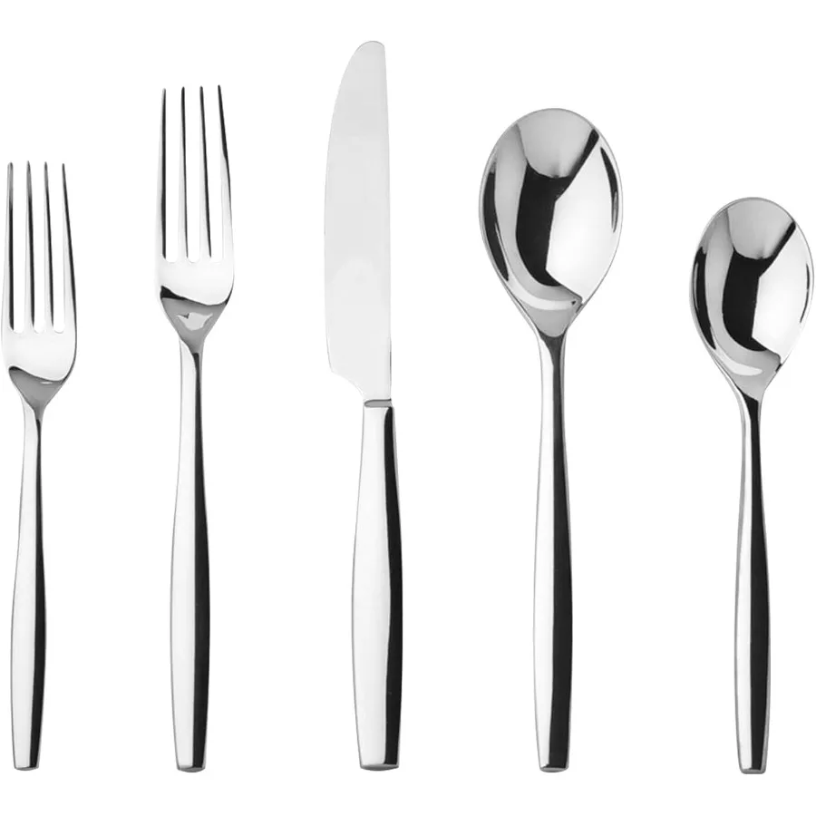 Aidan – ensemble de couverts 45 pièces, 18 10 miroir, argenterie en acier inoxydable, ensemble de couverts conçu pour les cuisines domestiques ou les restaurants