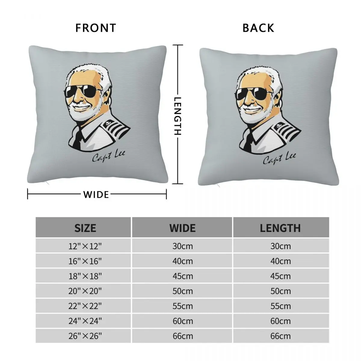 Captain Lee Rosbach Cool Square Pillowcase Polyester Linen Velvet Creative Zip Decor Throw Pillow Case Home Cushion Cover
