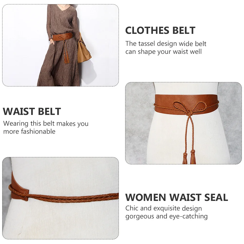 1 قطعة حزام الخصر الإناث واسعة شرابة حزام ملابس الإكسسوارات الخصر تشكيل للنساء تنورة حلية الحفلات والزفاف #2