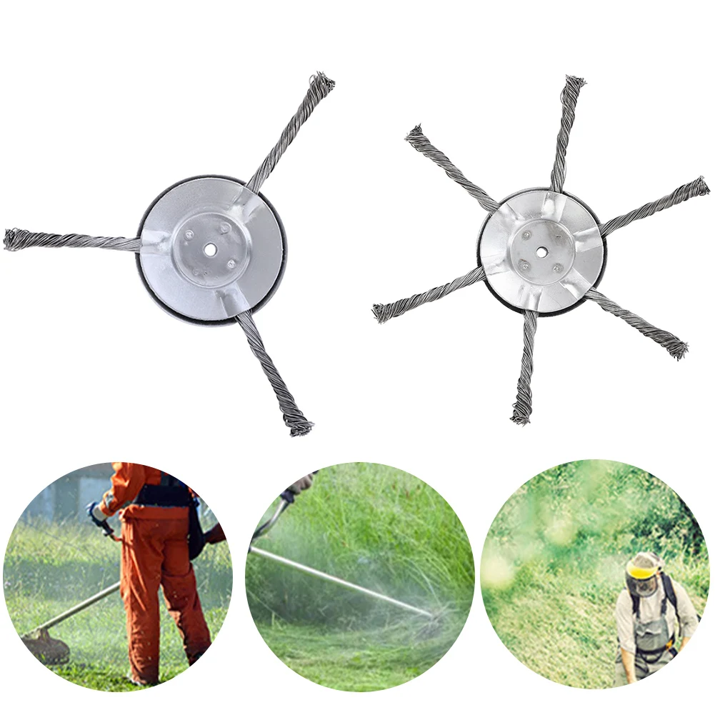 Steel Wire Grass Trimmer Head Wear-resistant Cutting Head Anti-corrosion Derusting Lawn Trimmer Head for Courtyard Sidewalk Lawn