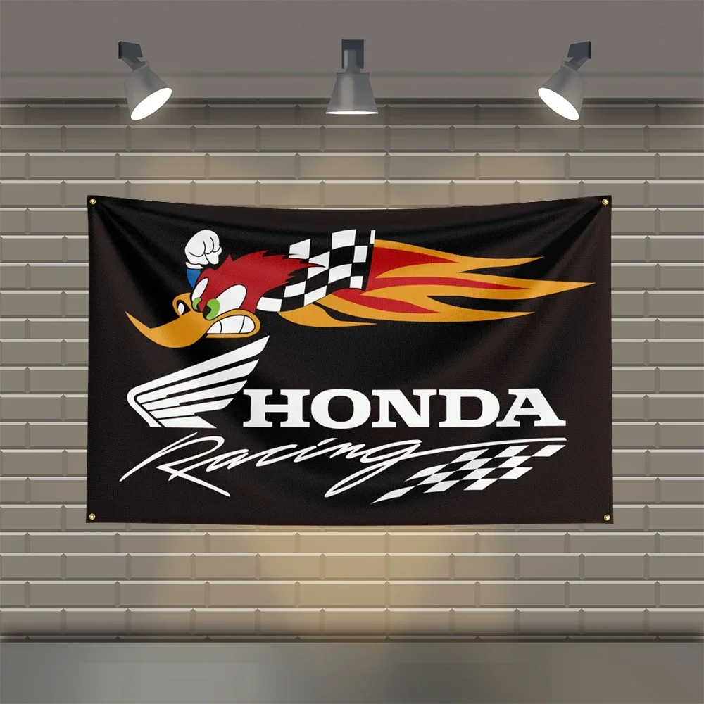 3x5ft Official Honda Racing HRC Flag, High Quality Durable Polyester Printed Banner. Great for Racing Fans and Collectors