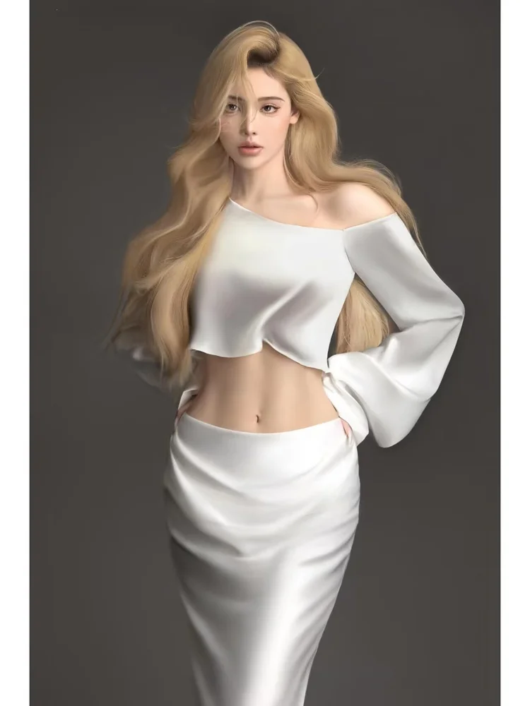 

Элегантное белое платье для фотосессий в студии: новый стиль, образ девушки, мечтающей о чистоте, портретная фотография, костюм для фотосессии, поза богини