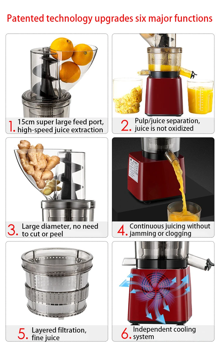 الصناعية بطيئة الكهربائية الفواكه مستخرج العصير الحمضيات الباردة الصحافة عصارة الليمون خلاط طاحونة صغيرة الحجم آلة عصارة قصب السكر