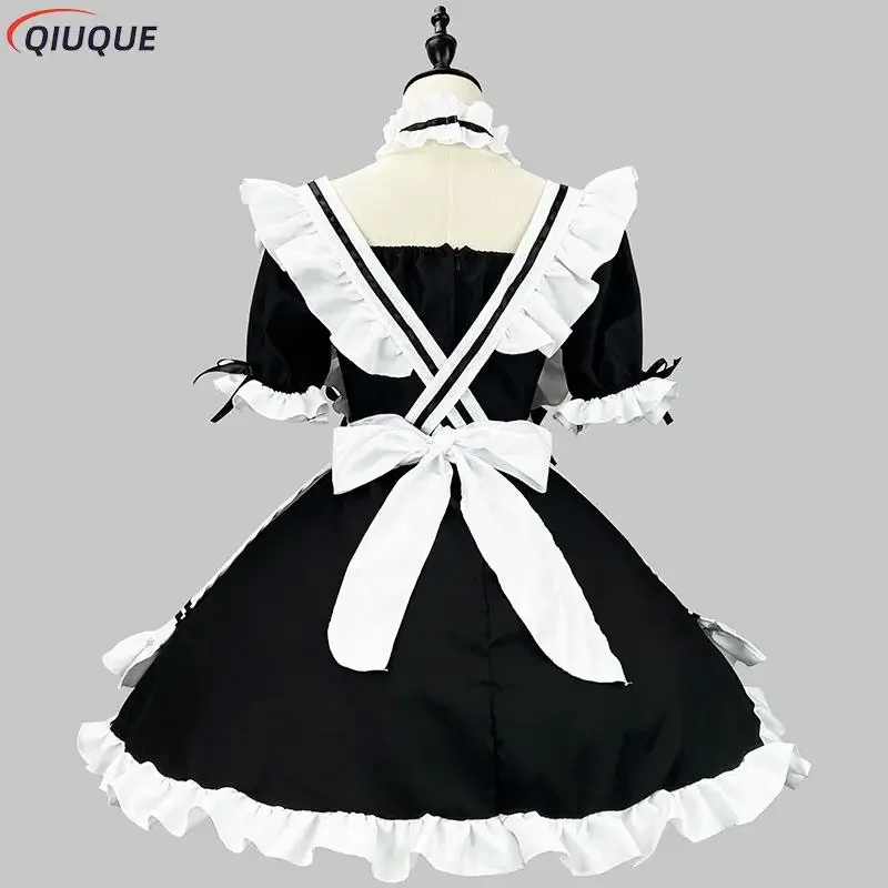 Japanese Maid Uniform Lovely Girl Student Lolita Dress Cosplay Costume Sweet Cute Cat Cafe Princess Harajuku Kawaii Lingerie