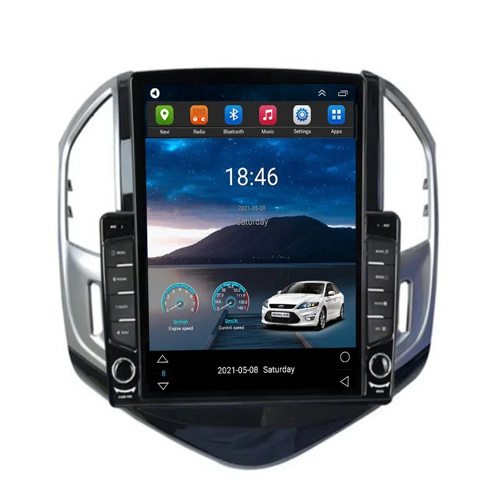 For Tesla Style 2Din Android 14 Car Radio For Chevrolet Cruze J300 J308 2012 2015 Multimedia Video Player GPS Stereo Carplay DSP