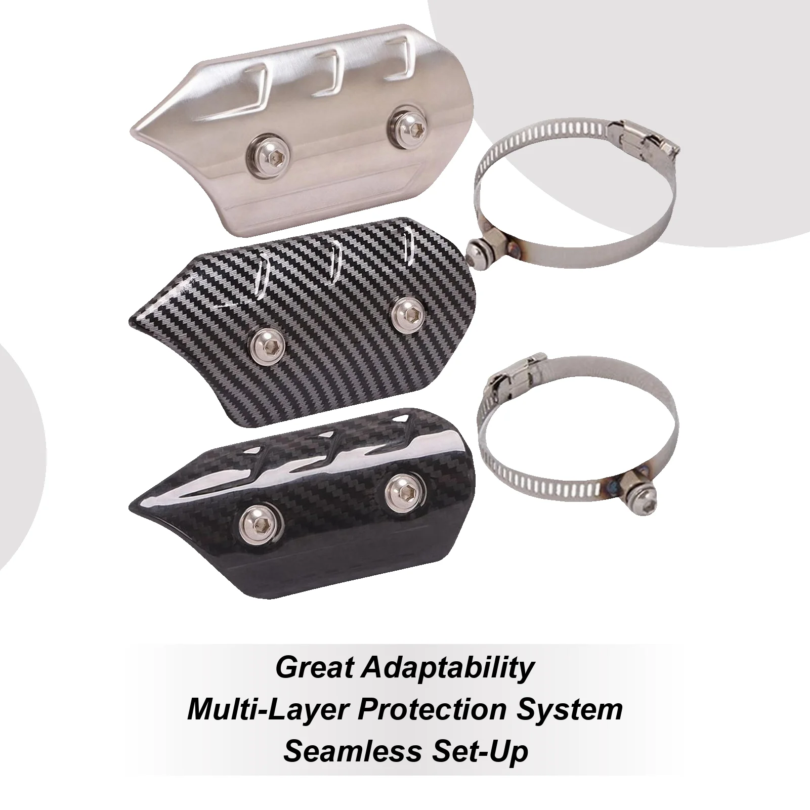 دراجة نارية العادم الحرارة درع السلامة ملموس حامي العادم الحرارة درع الخمار لركوب الحماية في الهواء الطلق تخفيف