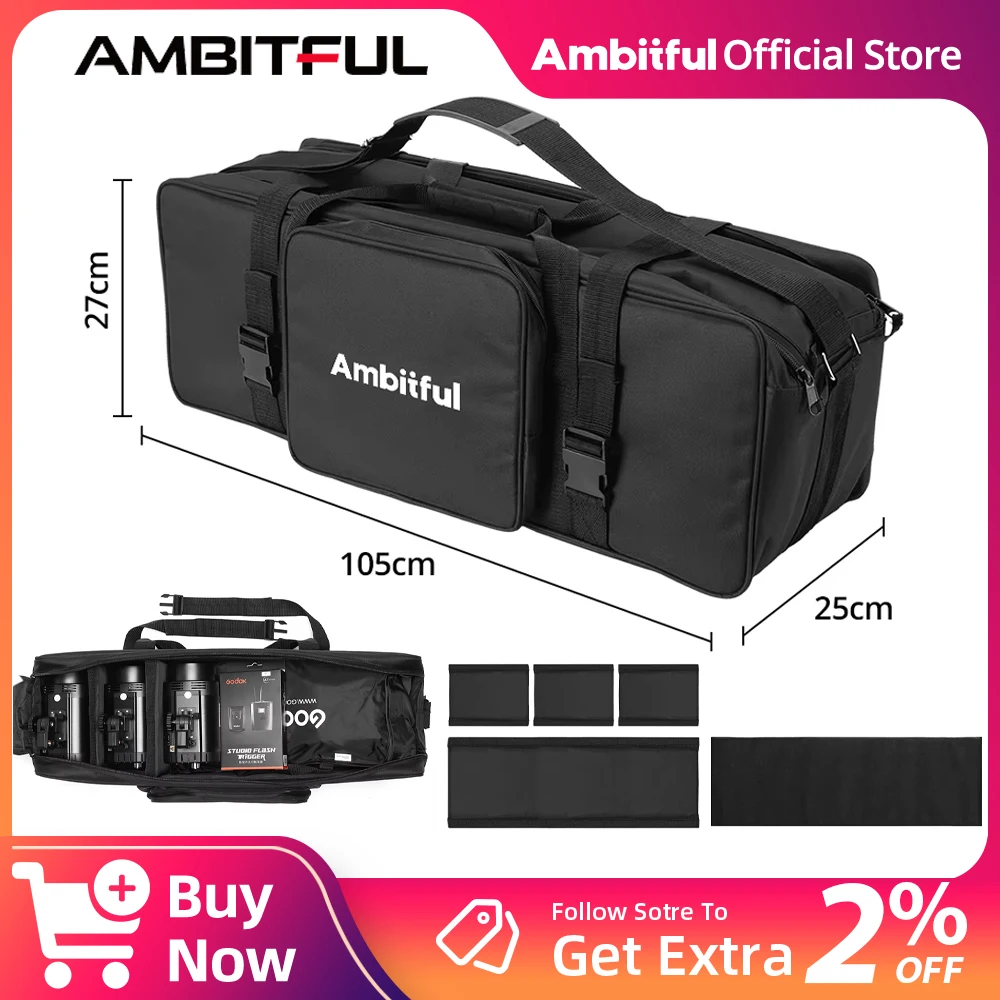 Portable Carry Bag Photography Studio Flash Bag for Studio Flash Light & Tripod Light Stand Kits Carry Bag