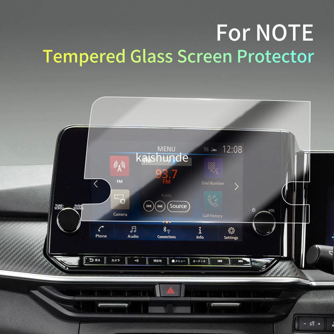 

Car Stickers Meters Protector For24 Nissan NOTE Tempered Glass Protective Film Display Navigation Vehicle