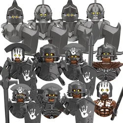 Middle Ages Lord of the Rings Action Figures Orc Commander Half-Orcs Soldier Mini Weaponry Model Building Blocks Sets Boys Toys