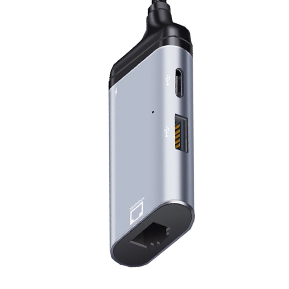 ABDE-2X 3 In 1 Type-C To Gigabit Ethernet Rj45 Lan PD Charging USB C Data Port Converter Adapter For TV S20