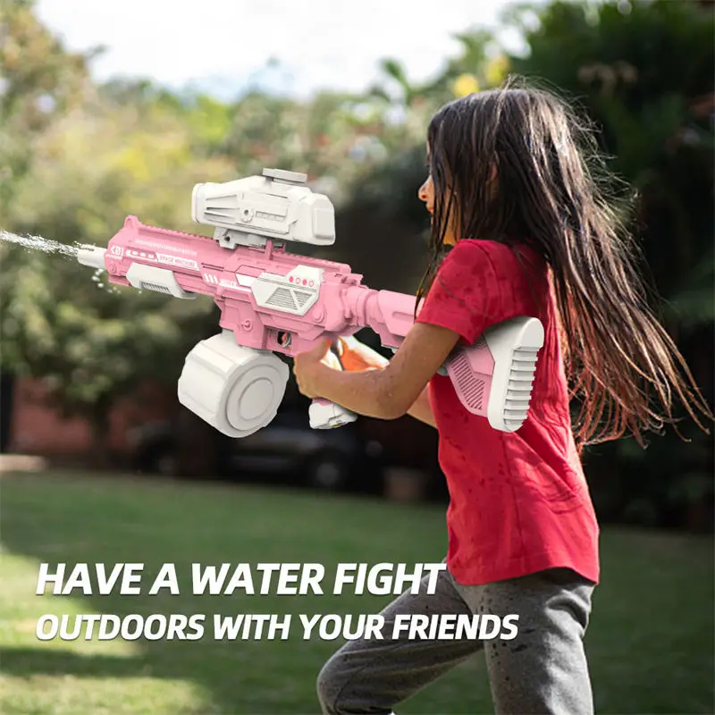 Pistola de chorro de agua M416 automática para niños, potente juguete eléctrico para piscina al aire libre, juegos de agua para playa de verano para