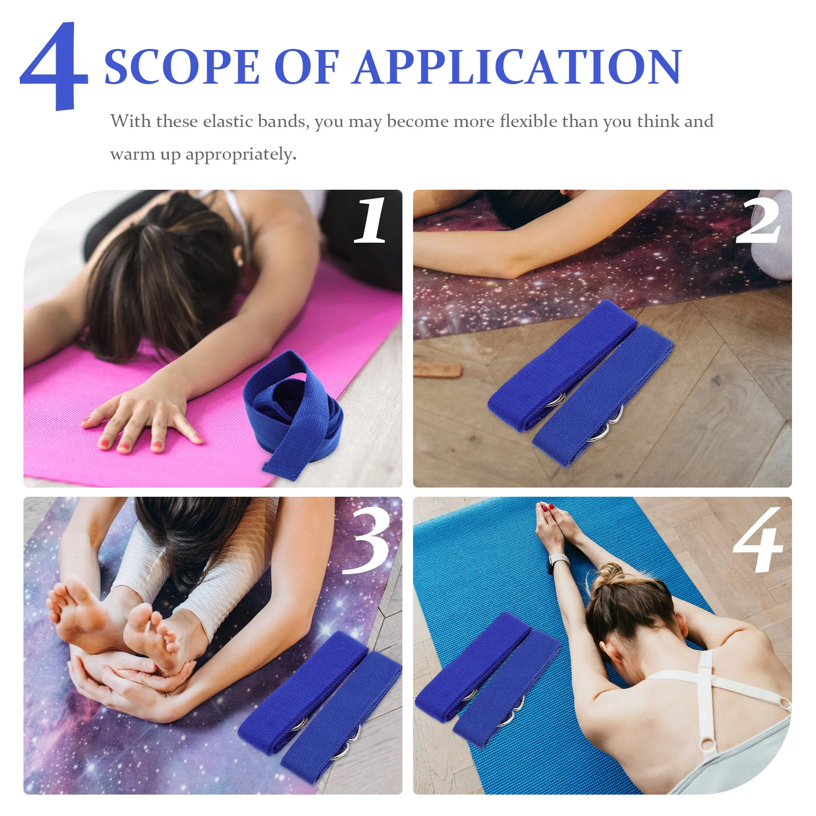 

1Pair Yoga Stretch Bands Professional Multi-Function Workout Bands Household Exercise Fitness Accessories Exercise Band