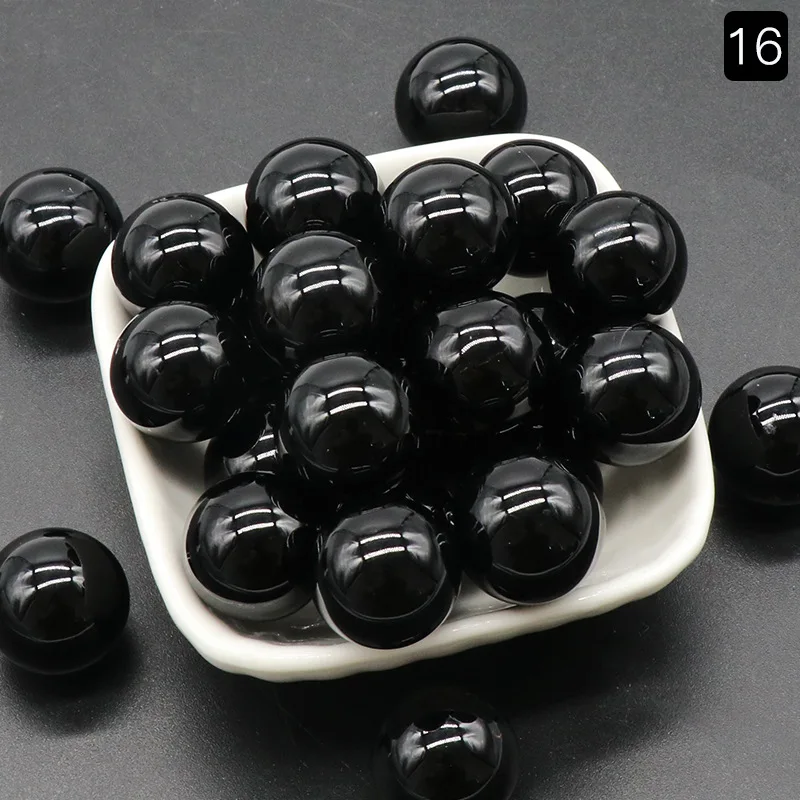 Black Onyx 10MM Round Stone Beads for DIY Making Jewelry NO-Drilled Hole Loose Reiki Healing Energy  Crystal Sphere Balls