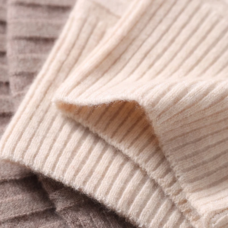 100%Pure Wool Stripe Elastic Knee Brace Winter Warm Thermal Knee Protector Sleeve  Compression Sports Knee Warmers For Women Men