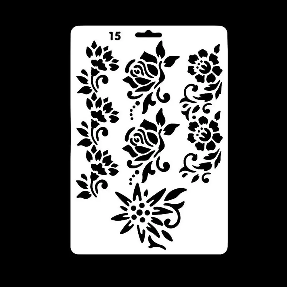 

Reusable Face Paint Templates Hand Painting Hollowed DIY Body Art Paint Stencils Decorative Easily Use Tattoos Makeup Tools