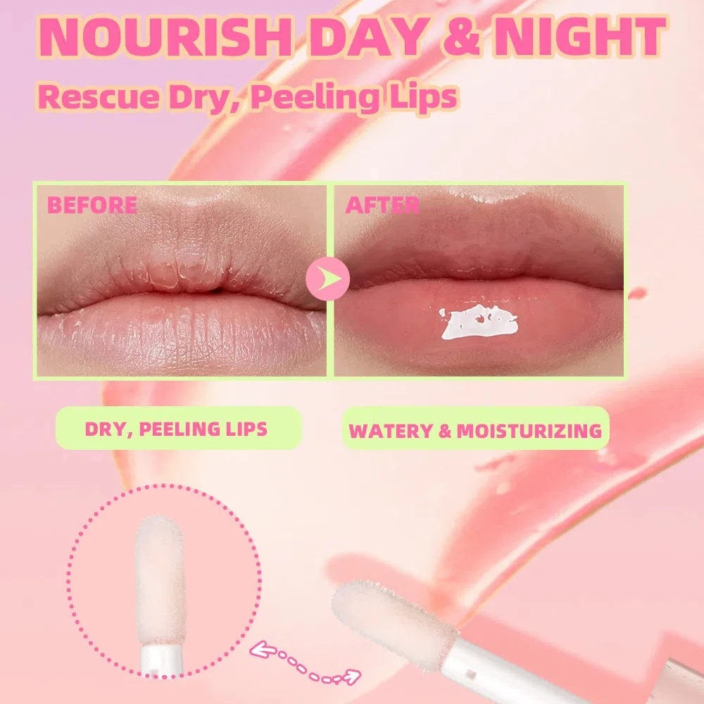 QIBEST ผลไม้ Lip Balm Oil Plumping Lip GLOSS Moisturizing Makeup Primer เซ็กซี่ Plump Lip GLOW Oil Lip Plumper Care LIPS เครื่องสําอาง