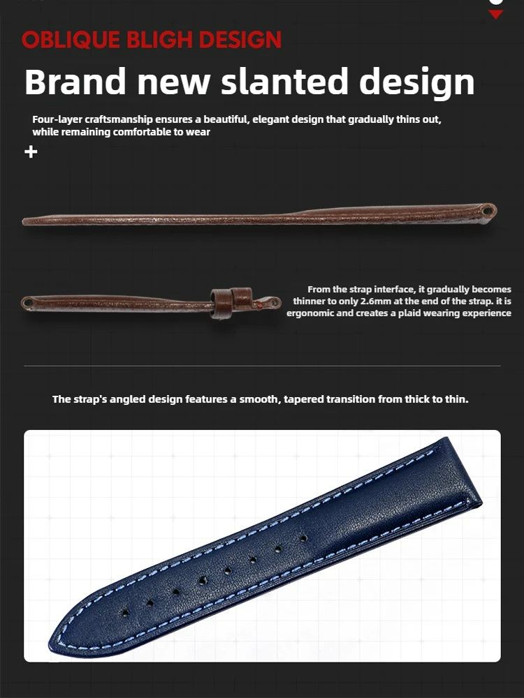 حزام ساعة نسائي من الجلد مناسب لسلسلة Casio Earth Heart EFR-303L EFV-540 حزام رجال الأعمال #3