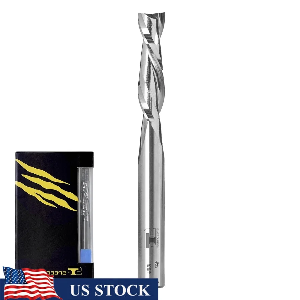 

Carbide Spiral Router Bits Up Cut 5 Pack 1/4in Diameter 1in Cutting Length Wood Aluminum MDF Mills