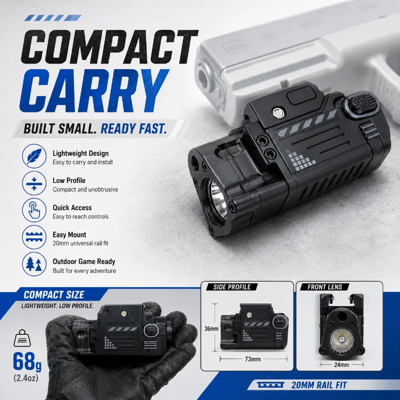 Black Tan Compact Multifunction SBAL PL Flashlight Red Dot LED Strobe Airsoft Collection Parts