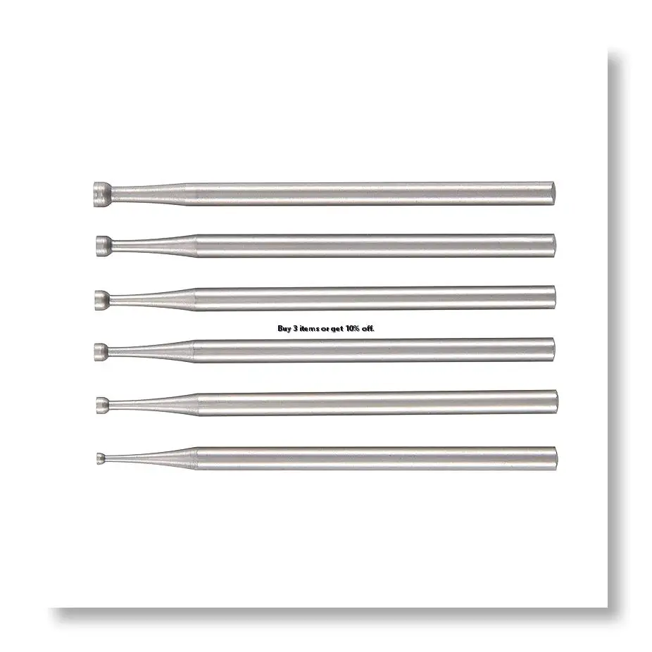 ✱6 Pcs Round Cup Burr - 3/32Inch Shank Jewelry Making Burs Wire Rounder Bits