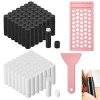 50 Uds Mini tubos de brillo de labios con bandeja de relleno botella de viaje vacía contenedores de brillo de labios rellenables bálsamo labial cosméticos de lápiz labial DIY