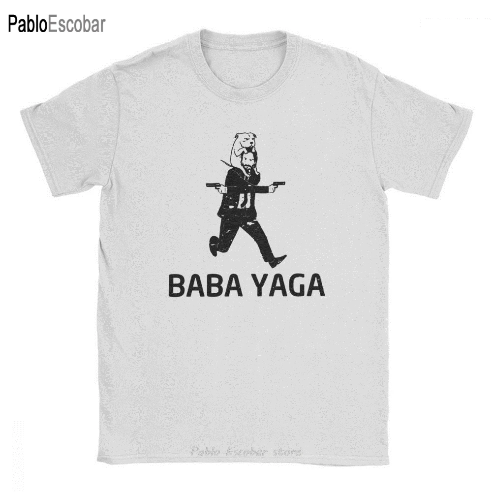 Men's T-Shirts John Wick Baba Yaga Pure Cotton Tees Graphic Class Clothing Funny John Wick And Dog Hi-Street TShirt