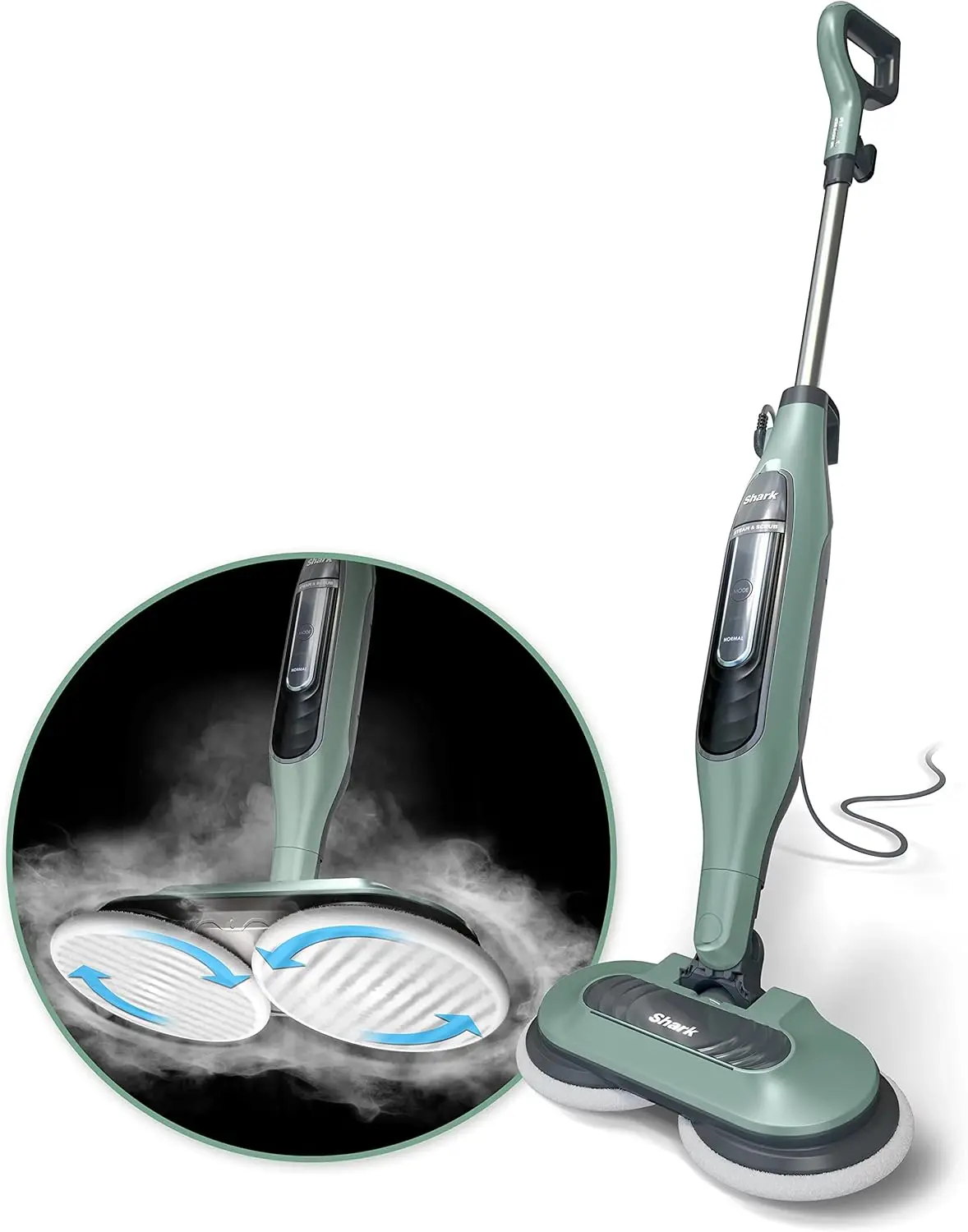 

Renewed All-in-One Steam Mop for Hard Floors: Scrubs, Sanitizes with Pure Water, 2 Modes