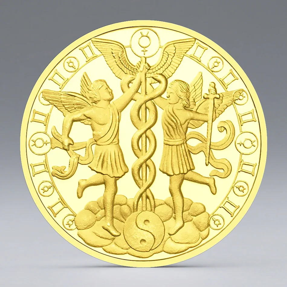 اثني عشر كوكبة تذكارية عملة جوزاء مطلية بالذهب عملات قابلة للجمع ديكور المنزل