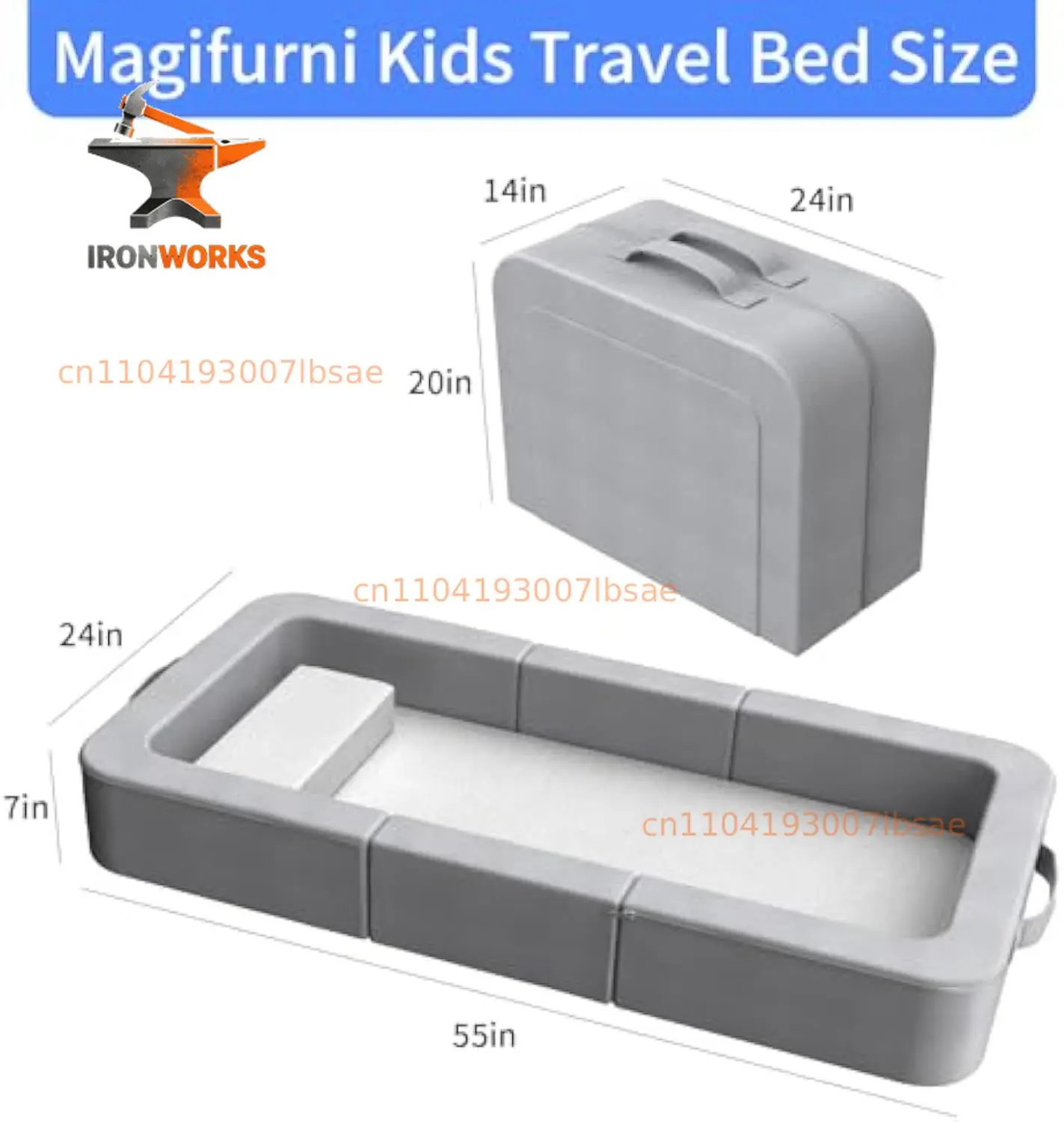 New patent soft safety design portable children's travel bed folding children's floor bed