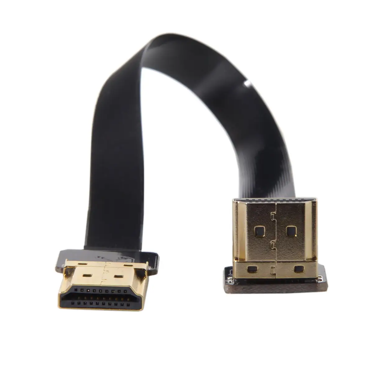 CableCC CYFPV FPV ángulo hacia arriba 90D HDTV macho 1,4 a HDTV macho HDTV FPC Cable plano para fotografía aérea multicóptero FPV HDTV