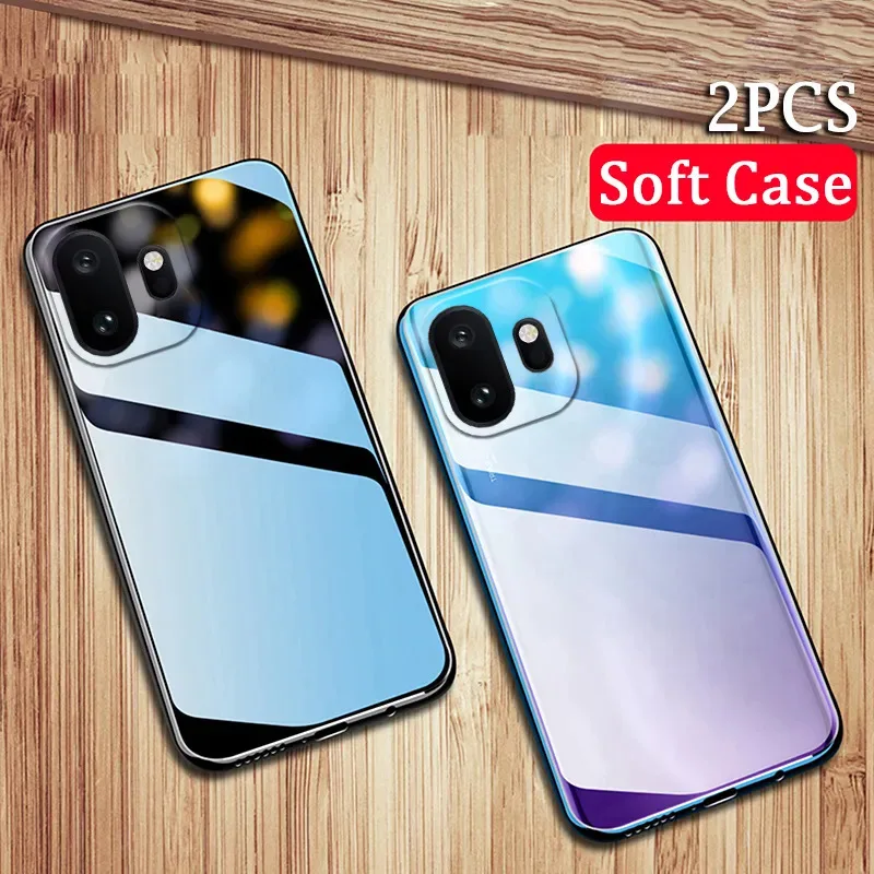 Skinlee For OnePlus 15T 15R 5G Case 2PCS Original Transparent Silicone Clear Cover For OnePlus 15T 15R 5G Back Casing