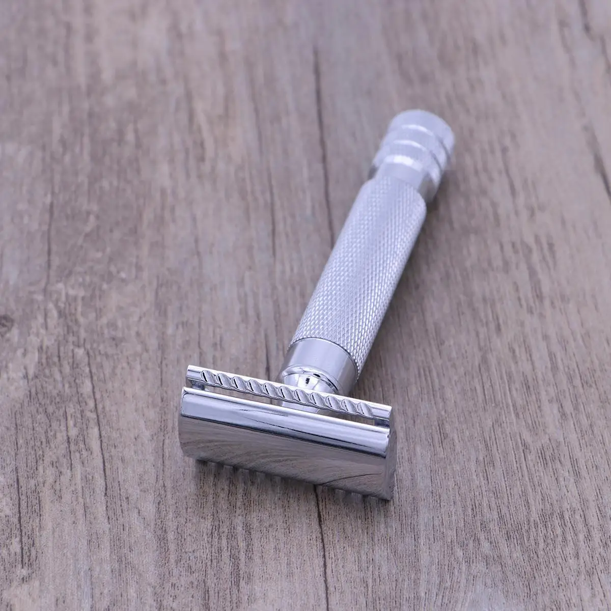 Maquinilla de afeitar de acero para hombres, maquinilla de afeitar segura, doble afeitadora