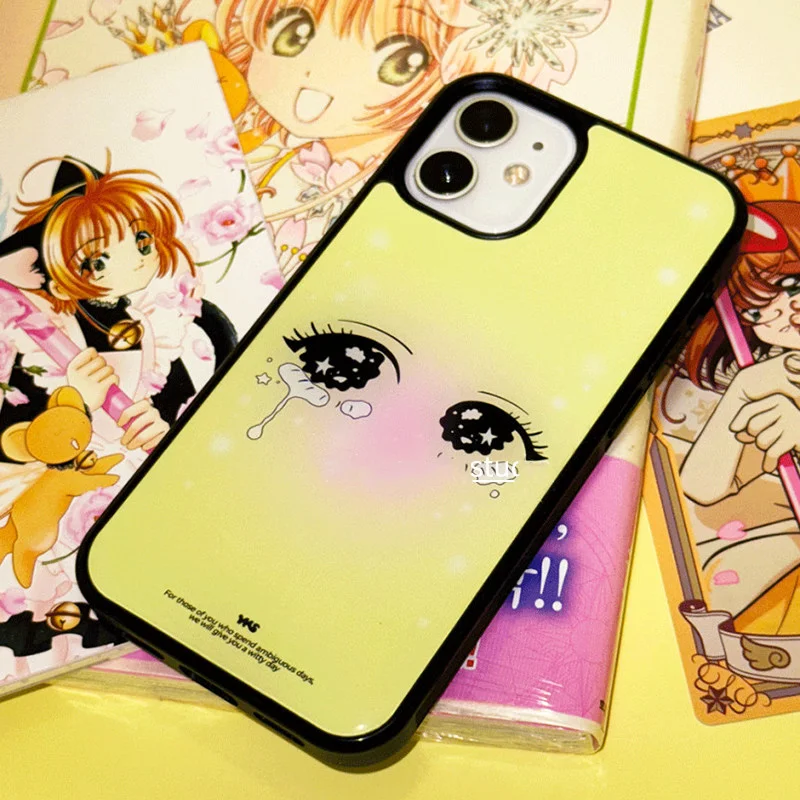 Korean Ins With Tearful Cartoon Eyes Y2K Sweet Pink Girl Phone Case For iPhone 17 AIR 16 15 14 13 12 11 PRO MAX PLUS Cover view 2