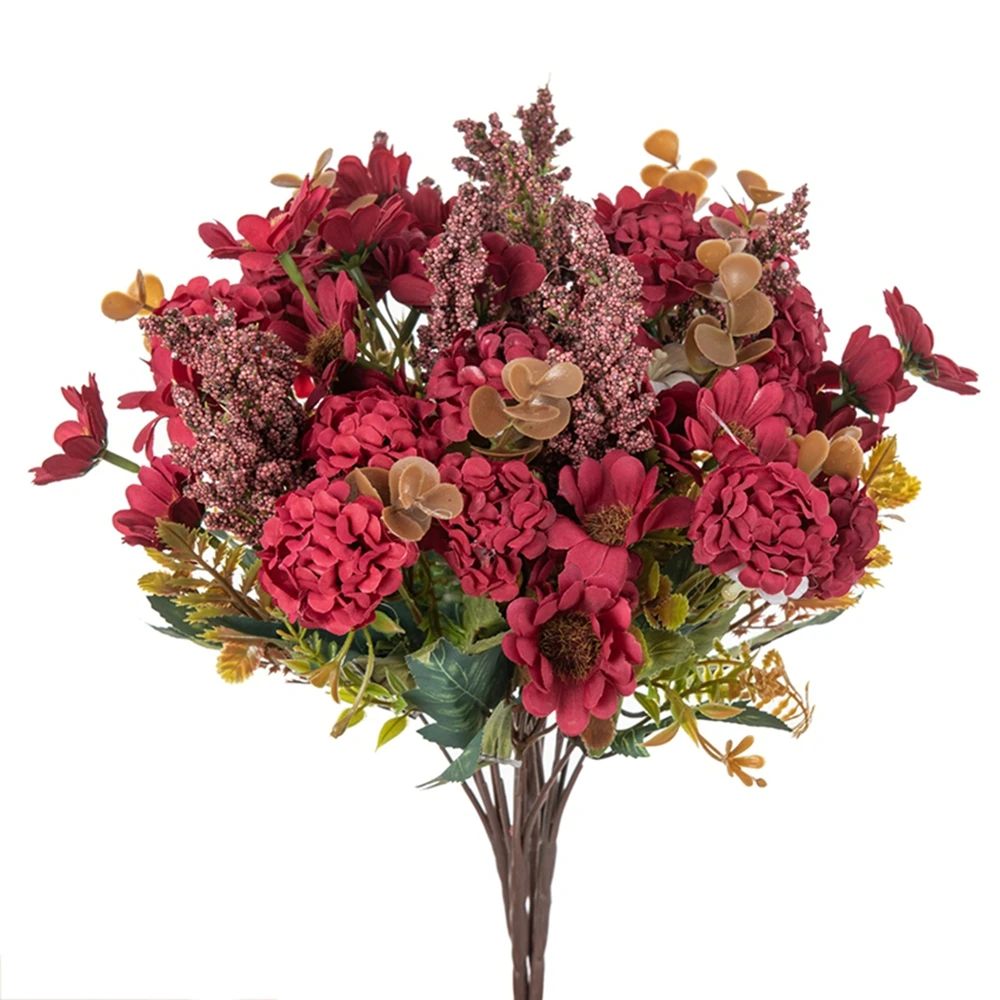 

Artificial Flowers Silk Chrysanthemum Bridal Bouquets Wedding Outdoor YardGarden Home Vases Table Decor Garland Gift Accessories