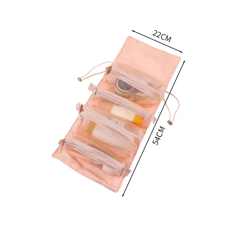 Travel Cosmetic Bag Women Mesh Make Up Box Bags Beautician Toiletry Makeup Brushes Lipstick Storage Organizer