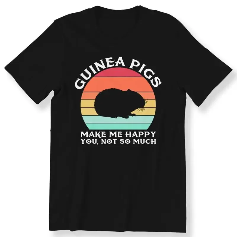 Guinea Pigs Make Me Happy Men's Ladies T shirt Pig Lovers
