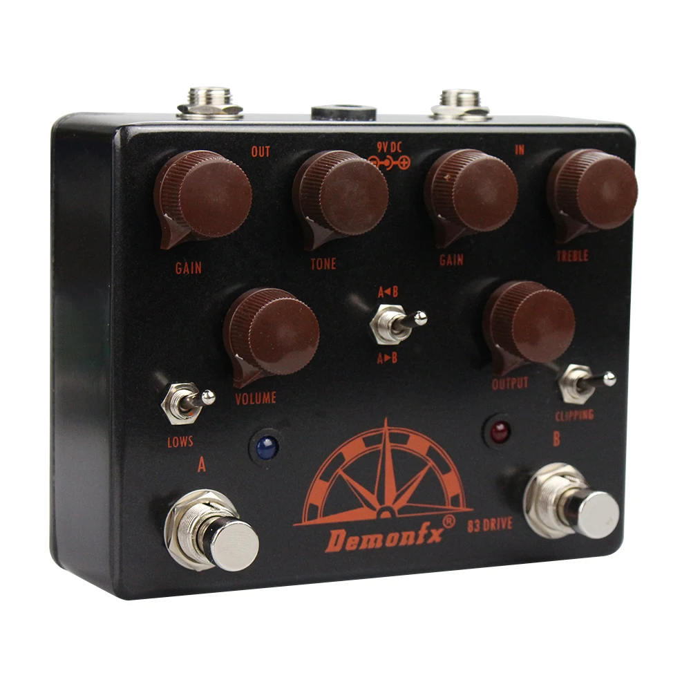 Demonfx 83 Drive Guitar Effect Pedal, Dual Drive Combined, Classics Bluesbreaker and K-C Pedal in One, High Quality, New